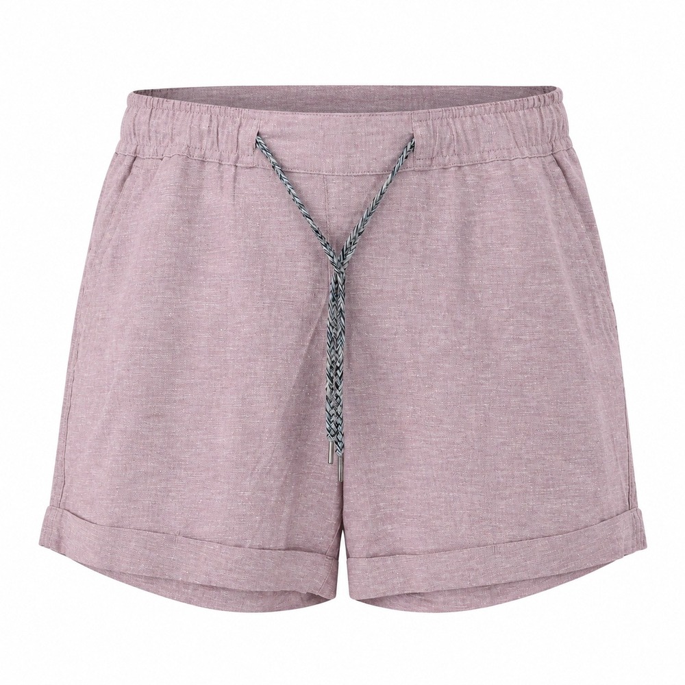 Eddie Bauer Womens Briar Linen Short Easy Relaxed Fit Drawstring Pink XL New
